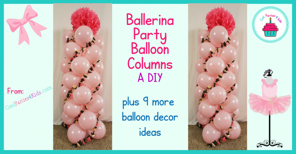 Ballerina Party Balloon Columns from Cool Parties 4 Kids