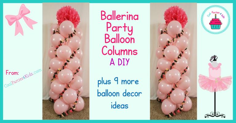 Ballerina Party Balloon Columns from Cool Parties 4 Kids