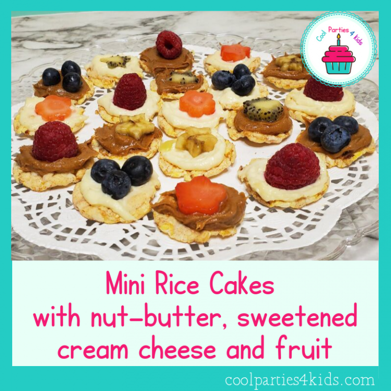 gluten-free treat-mini rice cakes with fruit