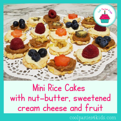 gluten-free treat-mini rice cakes with fruit