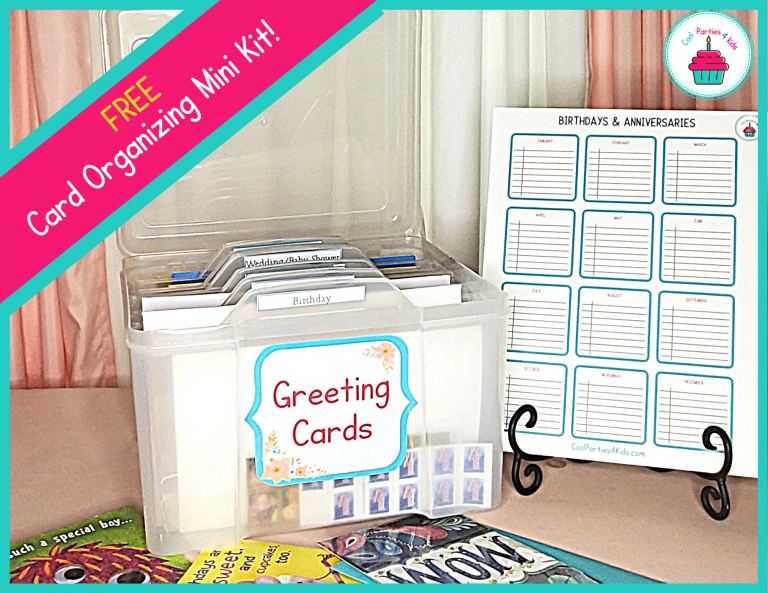 Free Greeting Card Organizing Kit