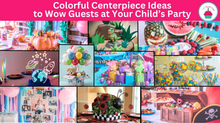 Colorful Party Centerpiece ideas to Wow guests at your child's birthday party.
