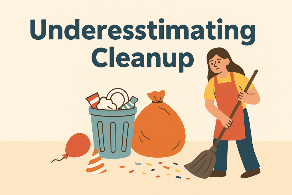 Party Planning Pitfall-under estimating clean up