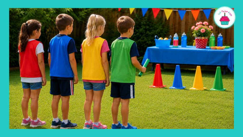 Color-colding relay race